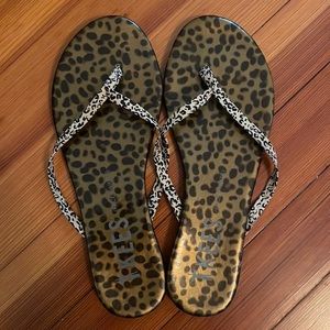 TKEES Leopard Sandals US 6 EUR 37